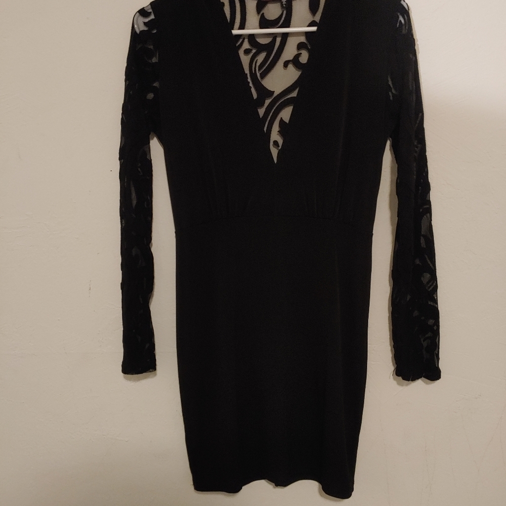 Black Mini Dress - Picture 3 of 4